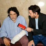 Habló el hombre al que le cayó un vidrio en la cabeza en Palermo. Habló el hombre al que le cayó un vidrio en la cabeza en Palermo.