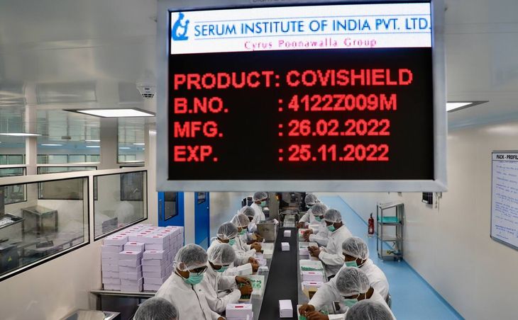 La base de producción del Instituto Serum en India. La base de producción del Instituto Serum en India.