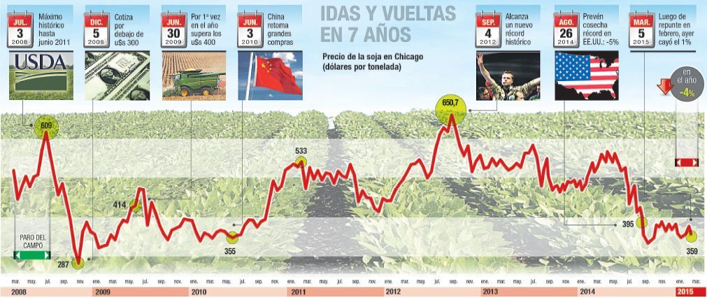 Preocupante: la soja cayó un 35% en los últimos 12 meses (foto 1)