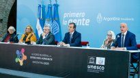 El presidente Alberto Fernández en la presentación del III Foro Mundial de Derechos Humanos.