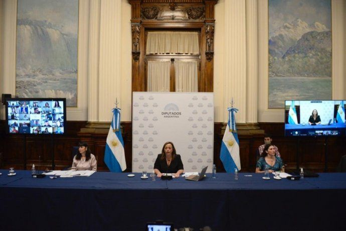 Las diputadas Gaillard, Moreau y Macha.&nbsp;