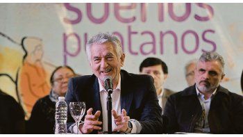 Euforia. El gobernador Alberto Rodríguez Saá lanzó ayer el plan de obras “Sueños Puntanos”.
