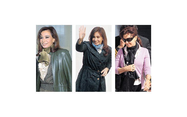 ámbito.com | El año pasado y ahora. Tres momentos de Cristina de Kirchner con pañuelos al cuello, un accesorio destacado para esta temporada.