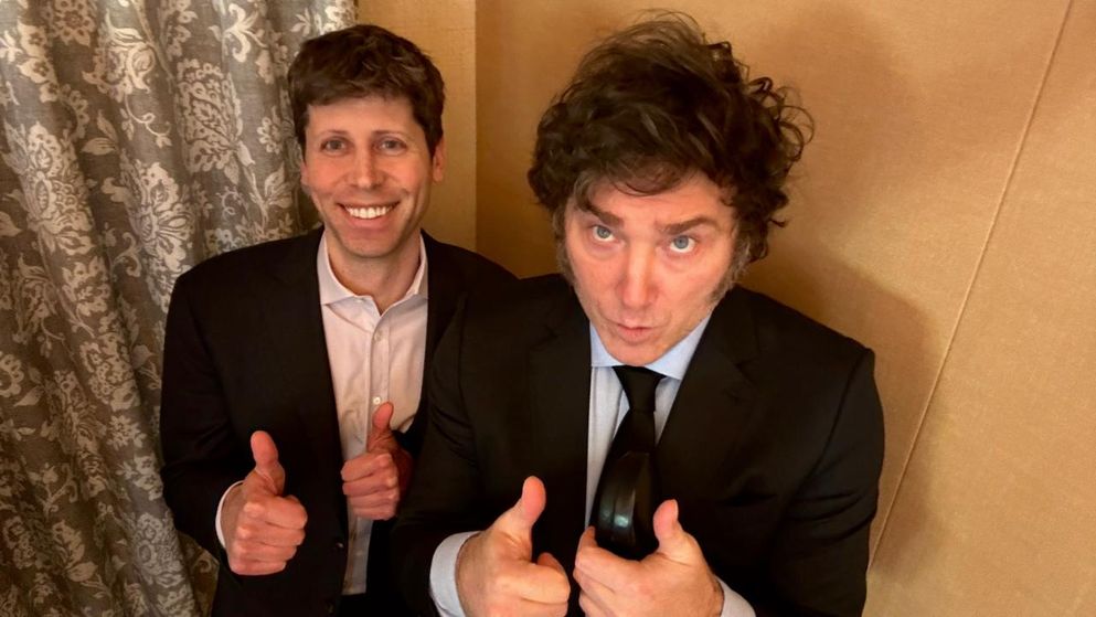 Gira por EEUU: Milei se reunió con el CEO de Open AI, Sam Altman
