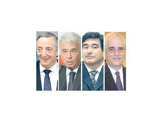 Néstor Kirchner, José de la Sota, Carlos Zannini, Jorge Taiana