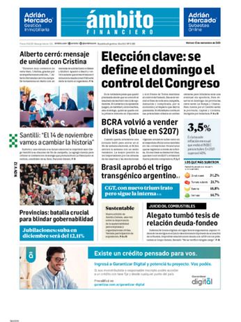 Tapa Edicion Impresa del 2021-11-12