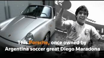 Se trata del vehículo que Maradona usó en su período como jugador del Sevilla, en 1992