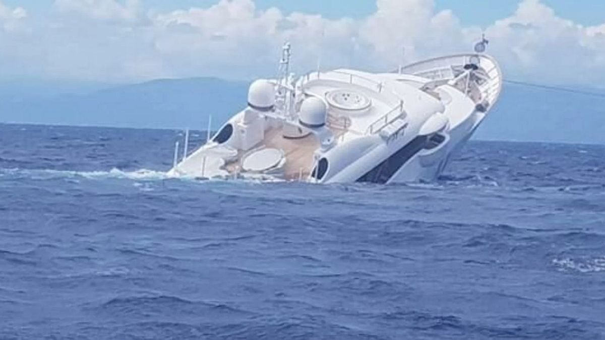 Impresionante video se hundió un yate de lujo en las costas de Italia
