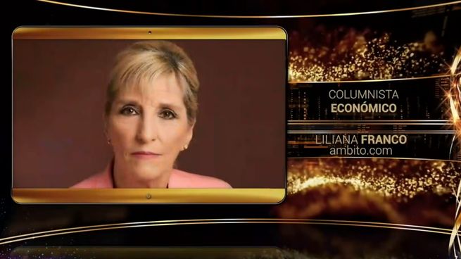 Liliana Franco fue distinguida: La periodista en los Martín Fierro de Portales Web como mejor columnista económica.