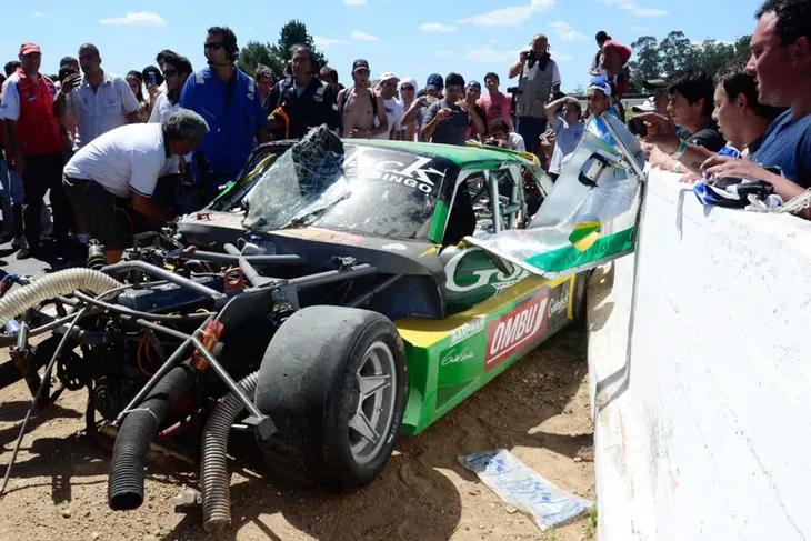 As&iacute; qued&oacute; el auto de Guido Falaschi tras el fuerte accidente.