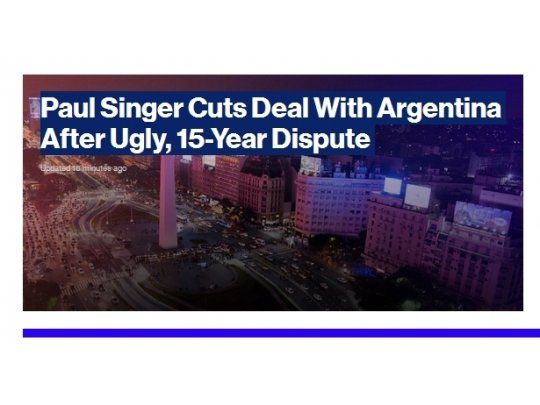 Medios del mundo destacaron el pacto con buitres