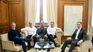 Diego Santilli, Martín Menem y Eduardo “Lule” Menem recibieron a Cristian Ritondo y Fernando de Andreis en Casa Rosada.