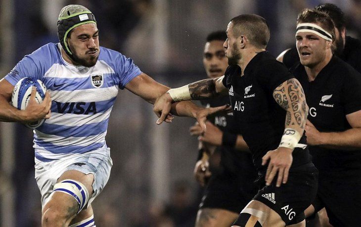 Una postal del encuentro entre los Pumas y los All Blacks, en septiembre de 2018.