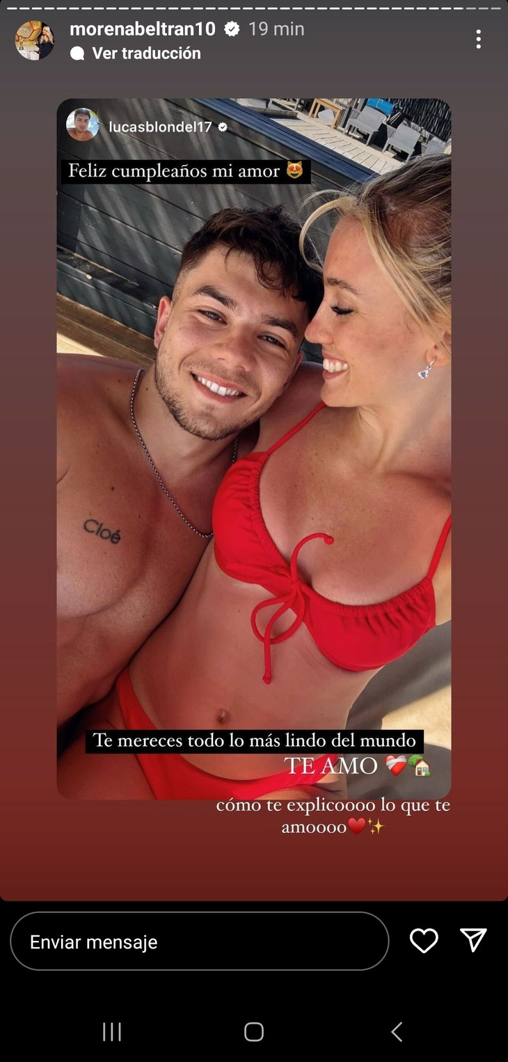 La periodista Morena Beltrán confirmó su romance con un jugador de Boca