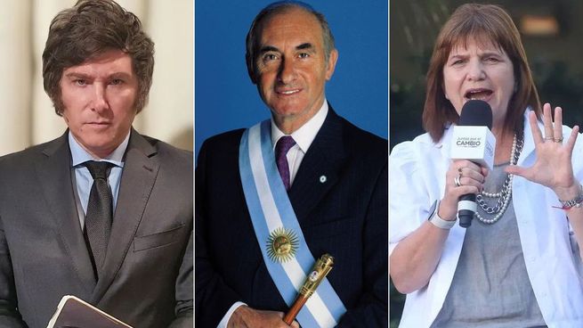 Javier Milei, Fernando De la Ra y Patricia Bullrich.&nbsp;