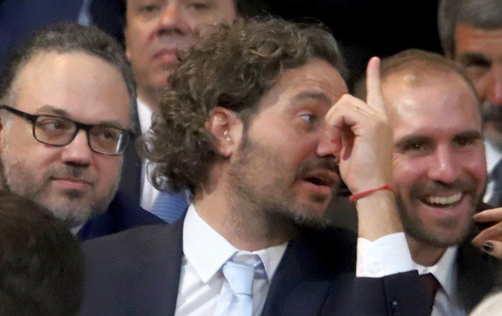 Santiago Cafiero, Mat&iacute;as Kulfas y Mart&iacute;n Guzm&aacute;n.