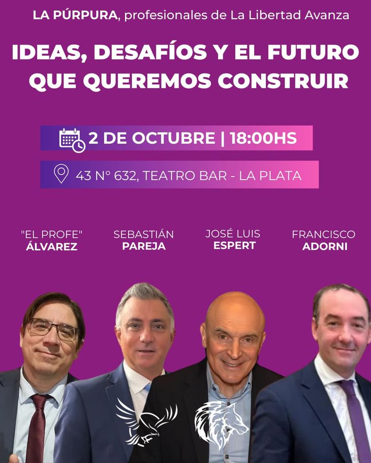 Acto suspendido. La Libertad Avanza canceló una actividad de campaña con José Luis Espert en La Plata. Acto suspendido. La Libertad Avanza canceló una actividad de campaña con José Luis Espert en La Plata.