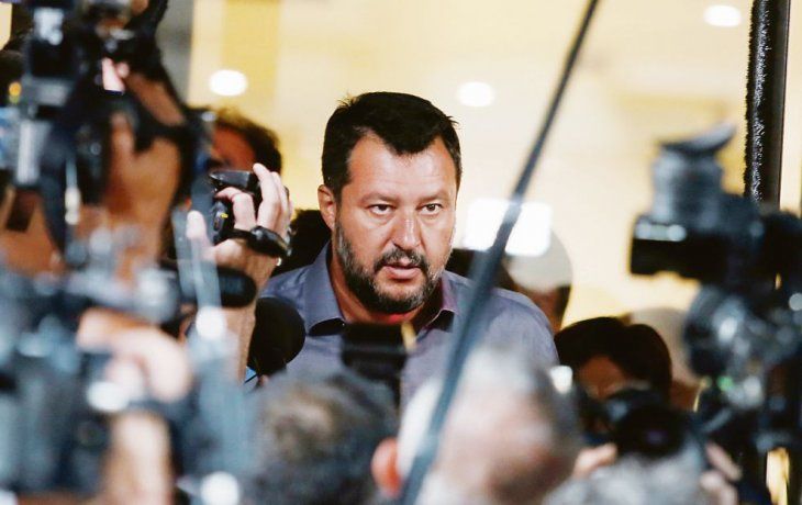 presión. Salvini intentó para que se votara ayer la moción de censura contra el gobierno de Conte, pero la medida no fue aprobada.