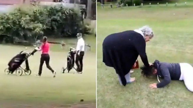 La mujer terminó con traumatismos en la cabeza tras la agesión en el campo de golf