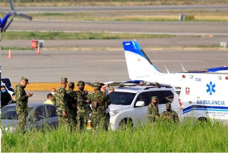 Fuerzas de segurdad fueron desplegadas en el aeropuerto de Cúcuta tras las dos explosiones.