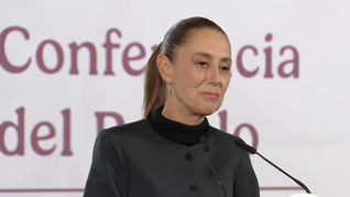 Claudia Sheinbaum en la Mañanera de este miércoles.