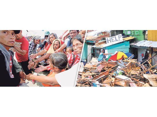 Pese a que sus vientos se detuvieron, el tifón Haiyan sigue golpeando a los habitantes del centro de Filipinas, desesperados por la demora de la ayuda humanitaria.