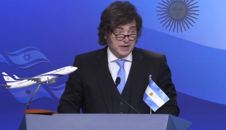captura milei israel vuelos