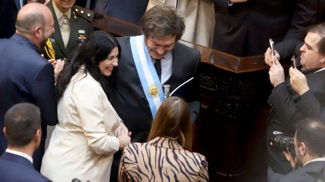 Marcela Pagano y Javier Milei.