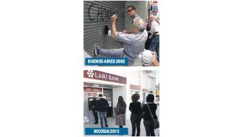 Nada es exclusivo de la Argentina. Florecen las comparaciones entre la Argentina de 2002 y el Chipre de hoy. La sacudida a ahorristas es el común denominador. Pero hay otras similitudes.
