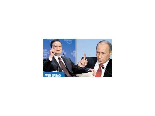 Los primeros ministros de China y Rusia, Wen Jiabao y Vladimir Putin, fueron ayer dos de los principales oradores en Davos. Coincidieron en destacar la responsabilidad de EE.UU. y de Europa en la crisis.