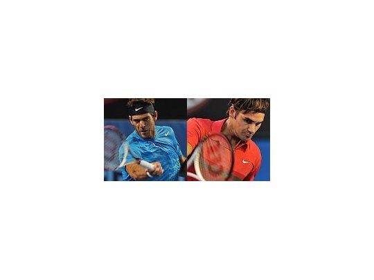 Del Potro y Federer se mide desde las 0.30.