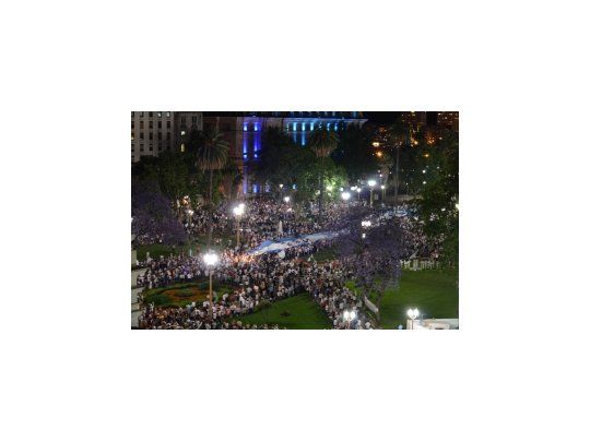 La Plaza de Mayo fue otro de los epicentros de la protesta.