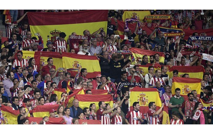 La independencia de Cataluña se metió en el estadio del Atlético
