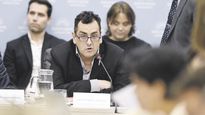 discurso. Leonardo Cifelli, secretario de Cultura, ayer en Diputados.