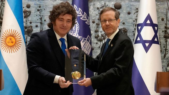 Javier Milei recibiódel presidente Isaac Herzog la Medalla de Honor