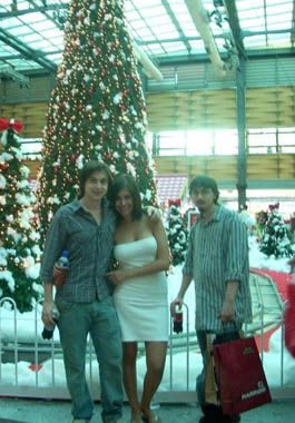 Navidad en Buenos Aires con su novia.