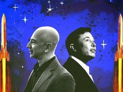 Elon Musk y Jeff Bezos, dos de los hombres más ricos del mundo. 