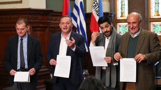 El Partido Colorado, el Partido Nacional y el Partido Independiente redefinen la coalición opositora con la ausencia de Cabildo Abierto.&nbsp;
