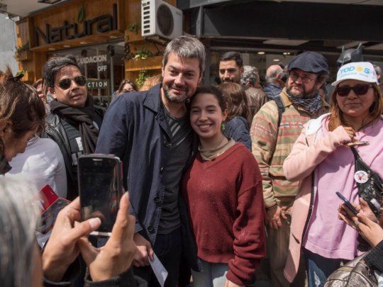 Matías Lammens de recorrida por la Ciudad.&nbsp;