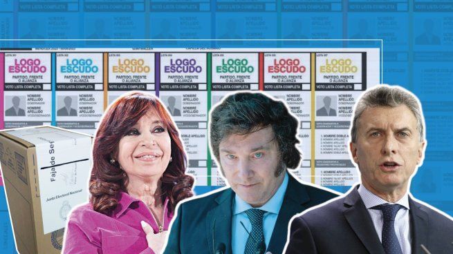 Cristina Kirchner, Javier Milei y Mauricio Macri, protagonistas de las elecciones 2025.