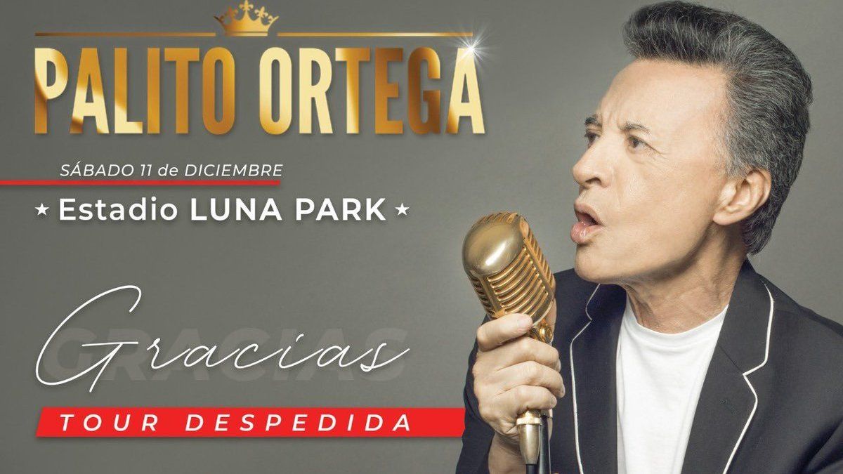 Palito Ortega begins his farewell tour with a show on December 11 at Luna Park