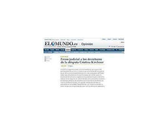 En una durísima editorial el periódico español criticó a la Presidente y el autoritarismo del Gobierno.