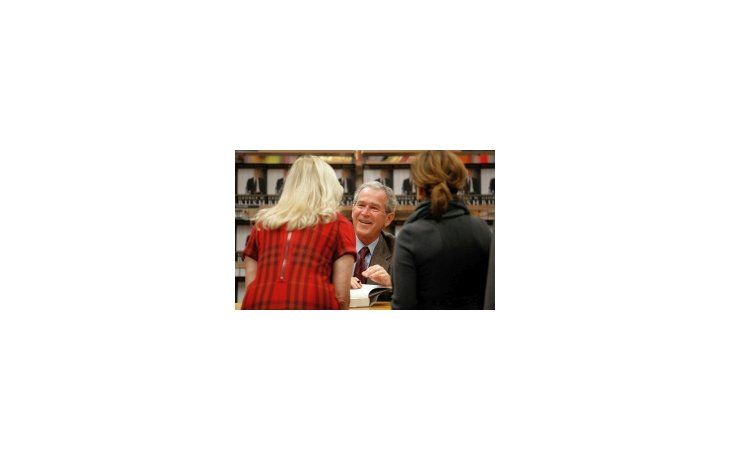 George W. Bush, durante la presentación de su libro.