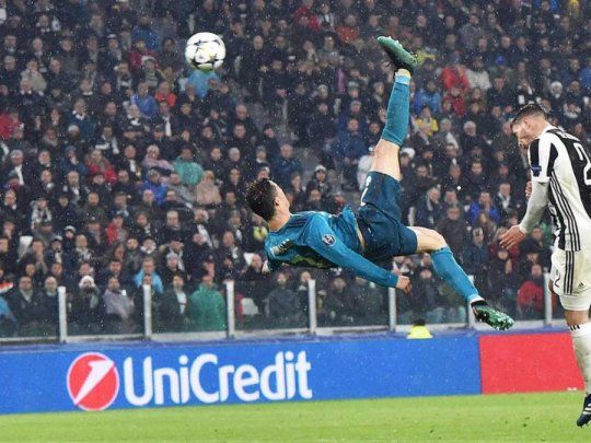 La mítica chilena que Cristiano anotó con el Madrid ante la Juventus, su actual equipo, el 3 de abril de 2018