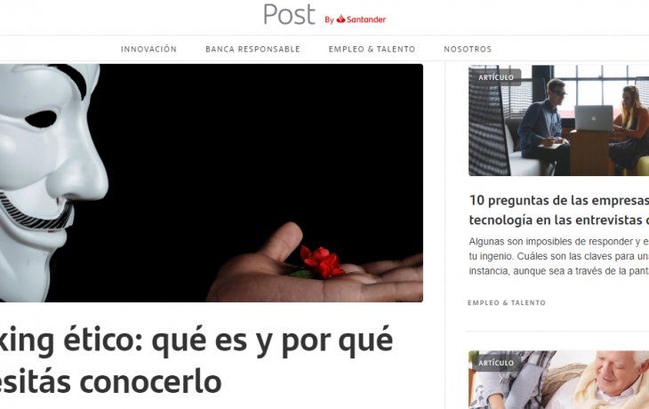 A través de Post, Santander&nbsp;busca generar un espacio para dar a conocer las tendencias del sistema financiero y otros ámbitos, visibilizar novedades e ideas, y difundir opiniones de expertos, para ampliar el intercambio con el público.