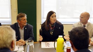 La vicepresidenta Victoria Villarruel visitó a productores de Coninagro.&nbsp;