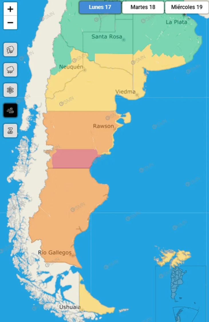 Las ráfagas afectan rutas, servicios y actividades en varias provincias del sur. Las ráfagas afectan rutas, servicios y actividades en varias provincias del sur.