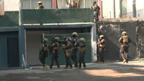 Imagen del operativo policial en Cuauhtémoc este jueves.