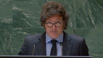El presidente Javier Milei habla en la Asamblea de la ONU.