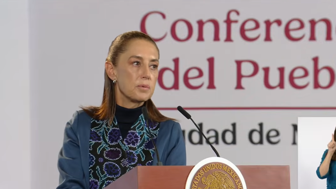 Claudia Sheinbaum en la Mañanera del Pueblo.&nbsp;